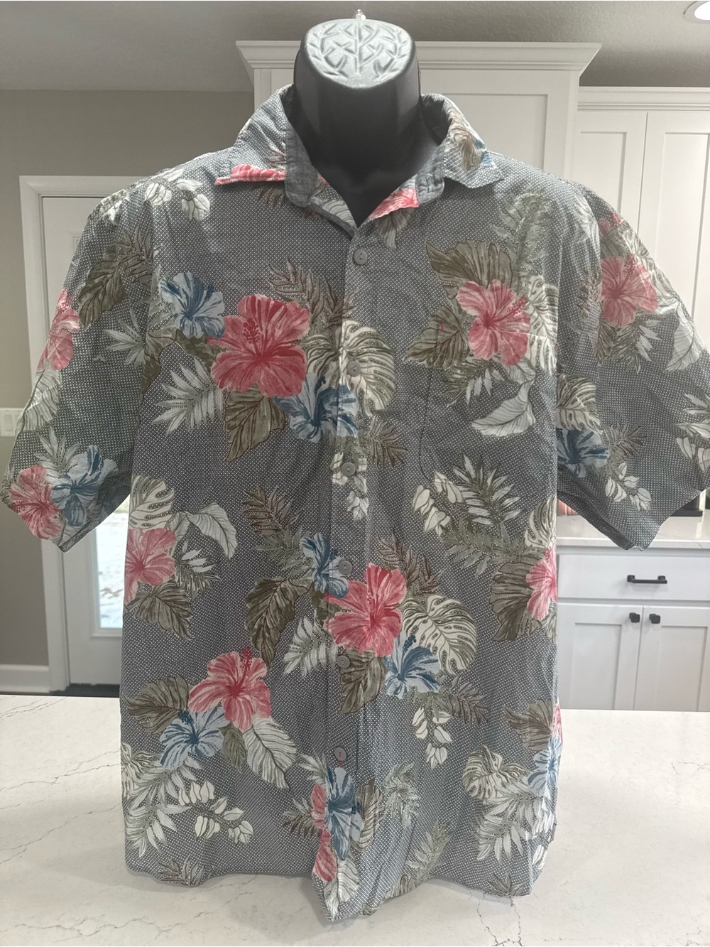 Tommy Bahama Short Sleeve Button Up Bora Bora Tripical Palm Leaf Shirt XXL